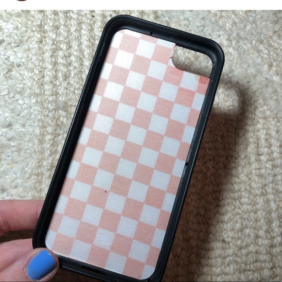 Wildflower red checker iPhone case - Picture 4 of 4